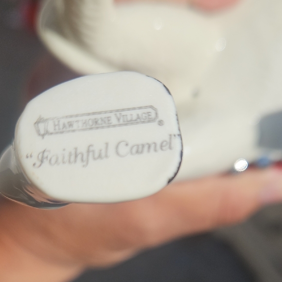 Elegant Cream and Blue Holiday Camel Decor - Picture 7 of 14